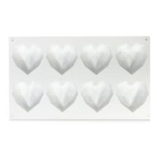 Cake Fondant Mould Choctastique Geo Heart Chocolate 8 Cavity Baking Decor