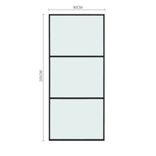 Sliding Barn Glass Door Set