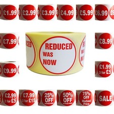 500x RED PRICE SELF ADHESIVE
