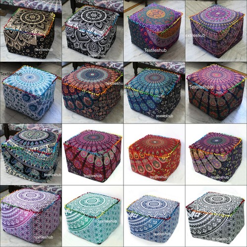 Mandala square ottoman - square,