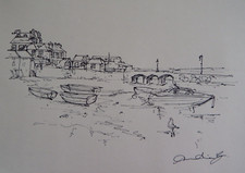 Drawing St Ives Cornwall on