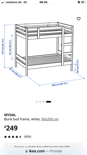 Ikea mydal bunk - mydal,