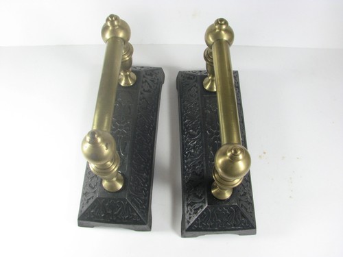 Pair reclaimed heavy brass - pair,