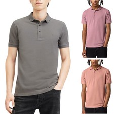 All Saints Mens Polo Shirt Reform Summer Pique Casual Short Sleeve Pullover Tee