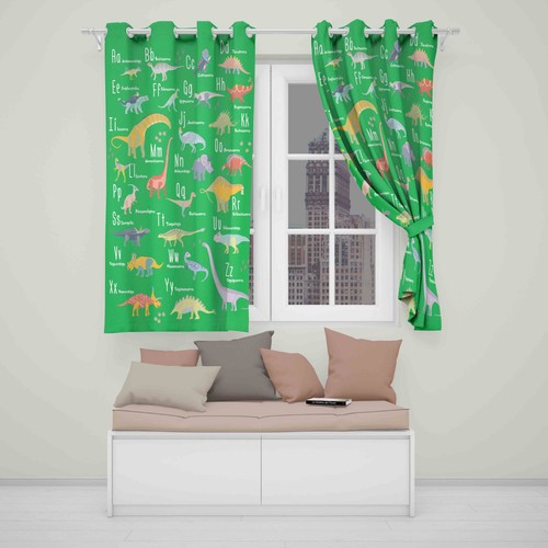 Dinosaur alphabet curtain - alphabet,