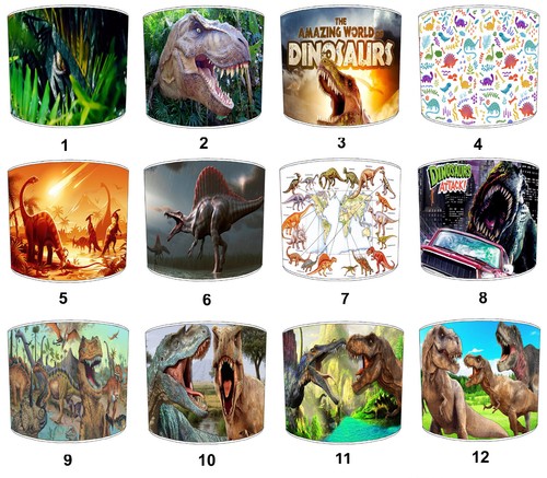 Dinosaurs rex lampshades - dinosaurs, t