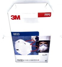 3M 8833 FFP3 Disposable Face Mask (Pack of 10)