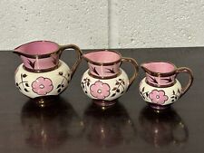 Set Of 3 Mid Century Sandland Ware Lustre Graduated Jugs 