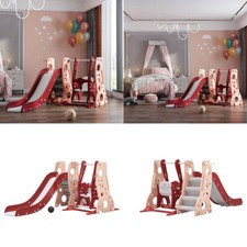 Pink Toddler Slide and Swing