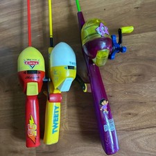 Vtg Kids Fishing Rod Combo Lot