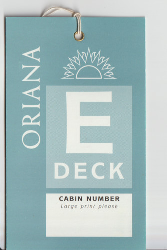 Oriana luggage label - oriana,