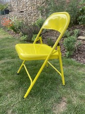 Habitat Macadam Metal Folding Chairs - Yellow