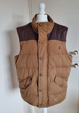 Mens Joules Burbank Padded Gilet Bodywarmer Tan Brown Sleeveless XL 48"
