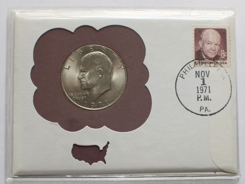 1971 eisenhower dollar coin - eisenhower,