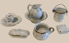 Antique doll gold & white