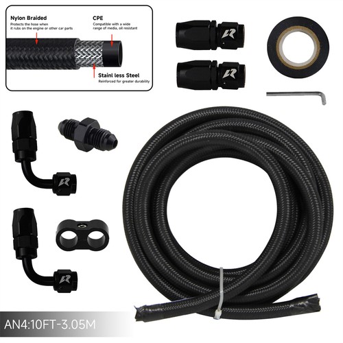10ft an4 nylon - nylon, stainless