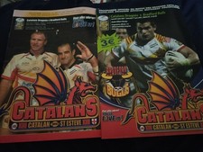 CATALANS DRAGONS V BRADFORD BULLS SUPER LEAGUE PROGRAMMES 2006 + 2007