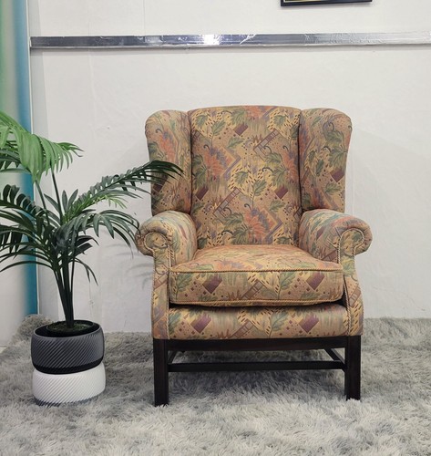 Traditional wingback armchair - traditional,
