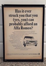 Framed original Classic Car Ad
