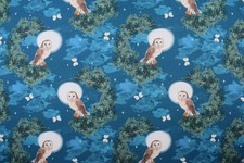 Night Owl Quilting Fabric, Barn owl cotton -  Price by the Half Metre