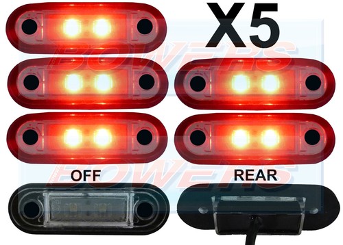 12v 24v flush fit red - x,