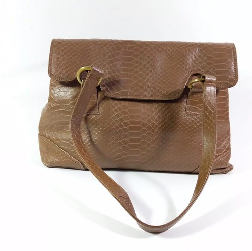 Dents brown leather - brown, snake