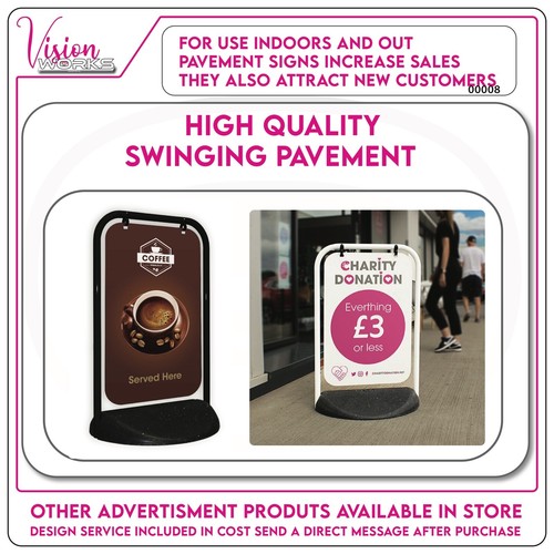 Printed pavement swing sign - printed,
