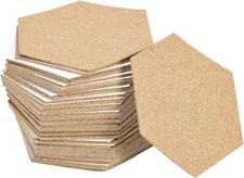 Hexagon Self-Adhesive Cork Tiles Cork Backing Sheets For Coasters 9 cm x 9 cm