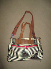 Babymel  stripe Changing Bag. With changing mat -Carry Handles & Shoulder Strap