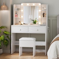 Haewon White Vanity Desk with