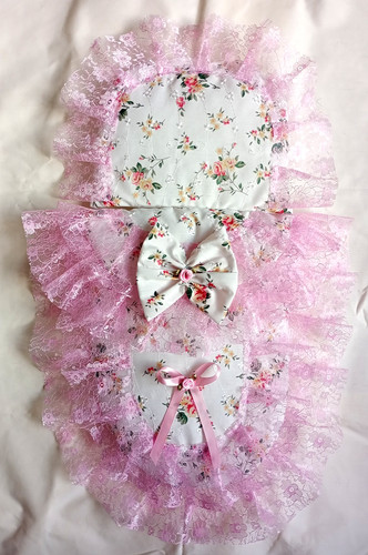 Dolls pink pram set silver - dolls,