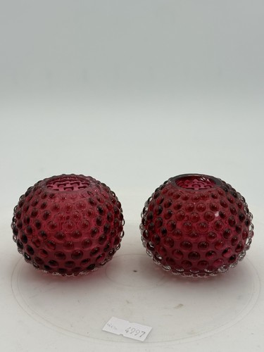 Pair antique cranberry - pair, of