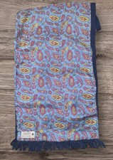 Vintage Retro double lined Sammy  Scarf Neck Tie Cravat blue red 