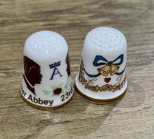 Pair Thimbles Royal Wedding Charles&Diana  - Andrew&Sarah 