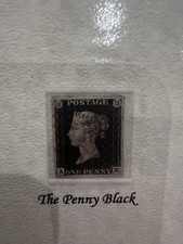 The Penny Black Stamp – Genuine 1840 Issue with COA – The Connoisseur Collection