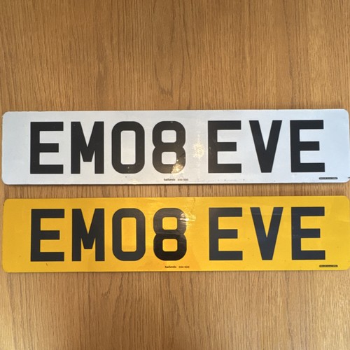 Em08 eve private number plate - private,