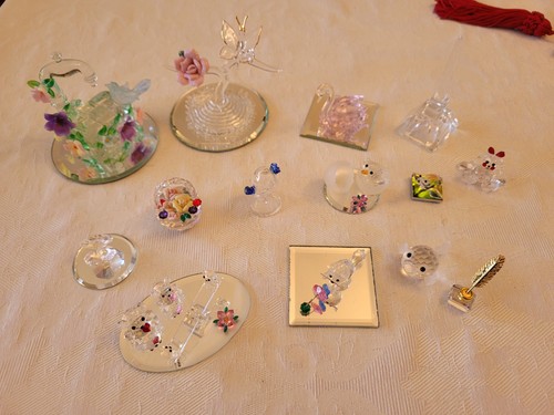 Crystal and glass miniature - and,