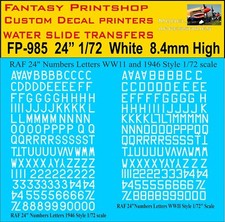 RAF 24" LETTERS NUMBERS WATER