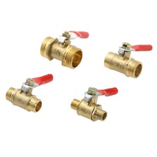 Brass Ball Valve Lever Male to Male 1/8" 1/4" 3/8" 1/2" BSP Pipe Shut-off Valve