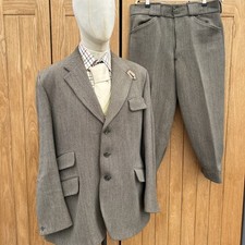 Mens Derby JOHN BROCKLEHURST Vintage TWEED Wool SHOOTING FIELD Suit 44' R W 34'