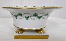 Herend Bowl White Porcelain Persil Parsley Gold Claw Footed Bowl 6492