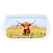 Tea Tray 26cm Highland Cow