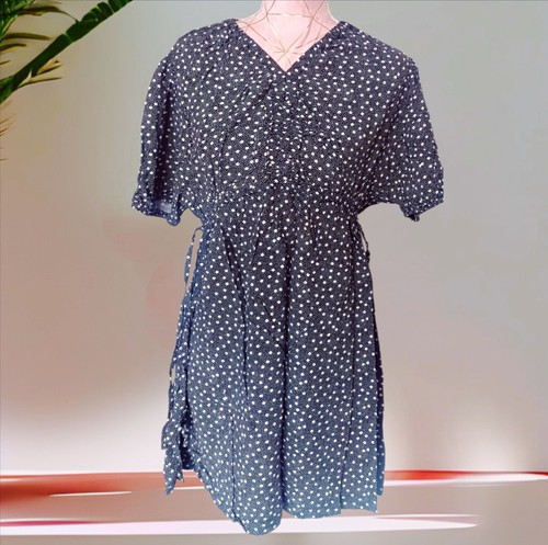 Black polka dot ruched puff - ruched,