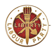 Vintage Old The Labour Party Members Supporters Enamel Brooch Badge