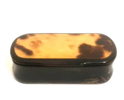 Antique snuff box polished - snuff,