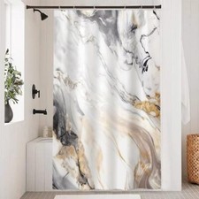 Grey Shower Curtain, Modern