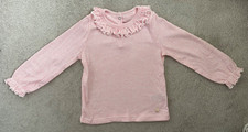 Petit Bateau Baby Girls Top - Pink/White - Size 18 months