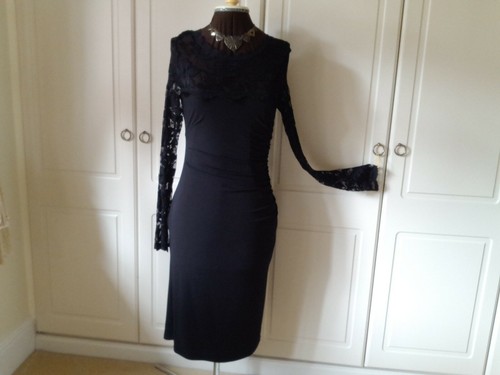 Black lace rhona dress - lace,