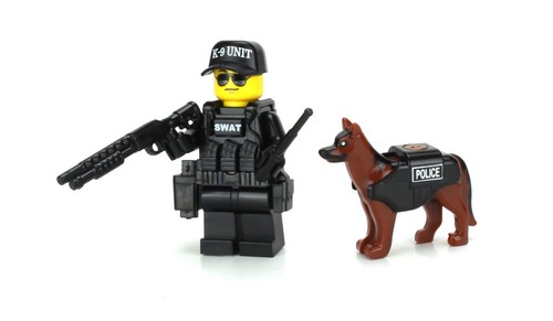 Battle brick with police - brick, k9