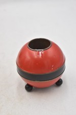 Vintage red black enamel - red,